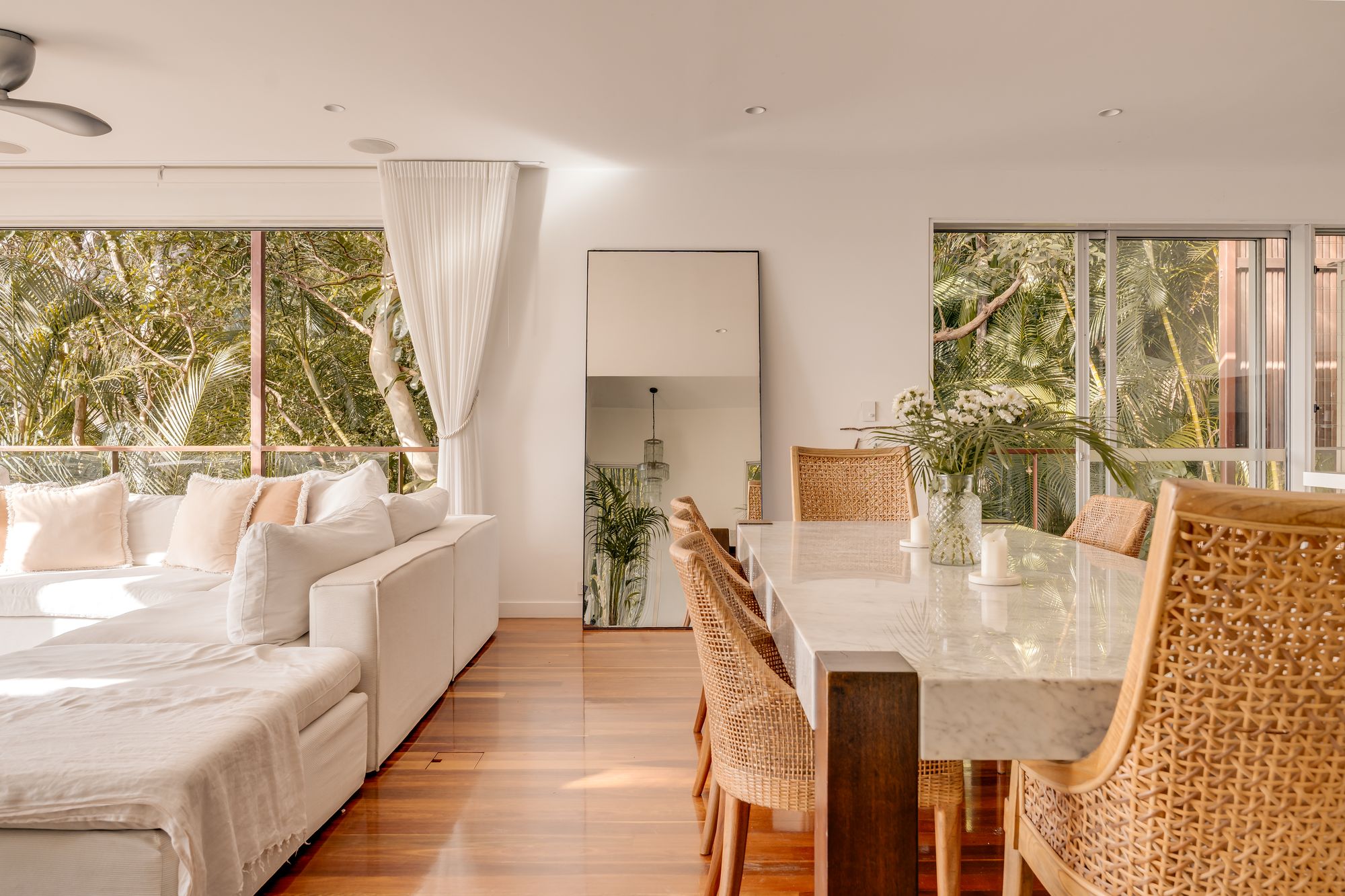 Living room and dining