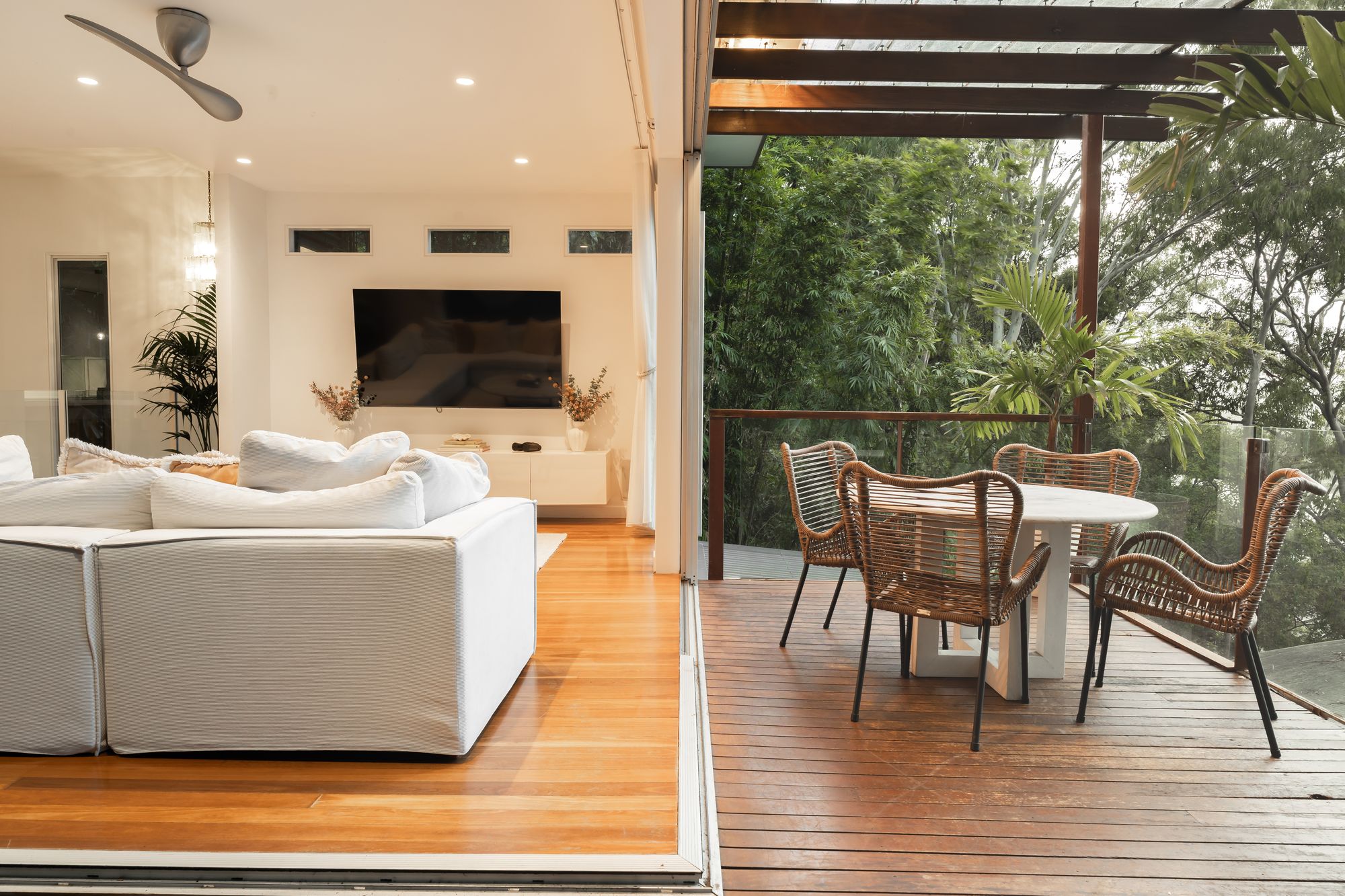 Living room and balcony